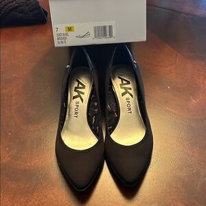 Anne Klein Sport Women's Black Wedge Pumps